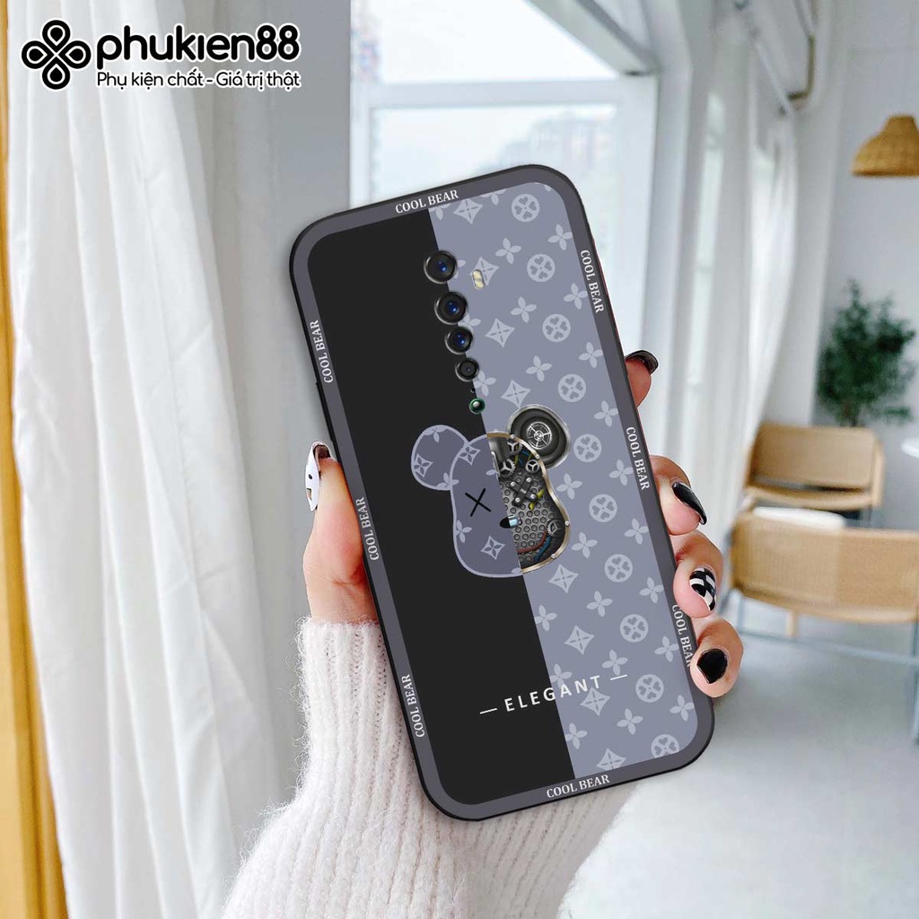 Ốp lưng TPU Oppo Reno 2f / Reno2 F bearbrick robot cao cấp, ốp silicon TPU dẻo rẻ đẹp