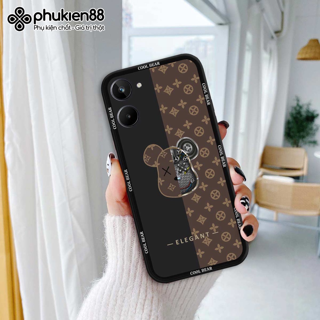Ốp lưng TPU Realme Realme 10 4G bearbrick robot cao cấp, ốp silicon TPU dẻo rẻ đẹp