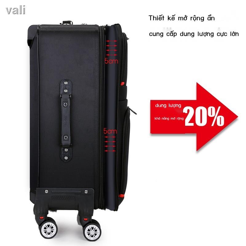 Vali công suất lớn nam mạnh mẽ và bền bỉ xe đẩy vải Oxford bánh xe đa năng mật khẩu vali vali nữ 28 inch