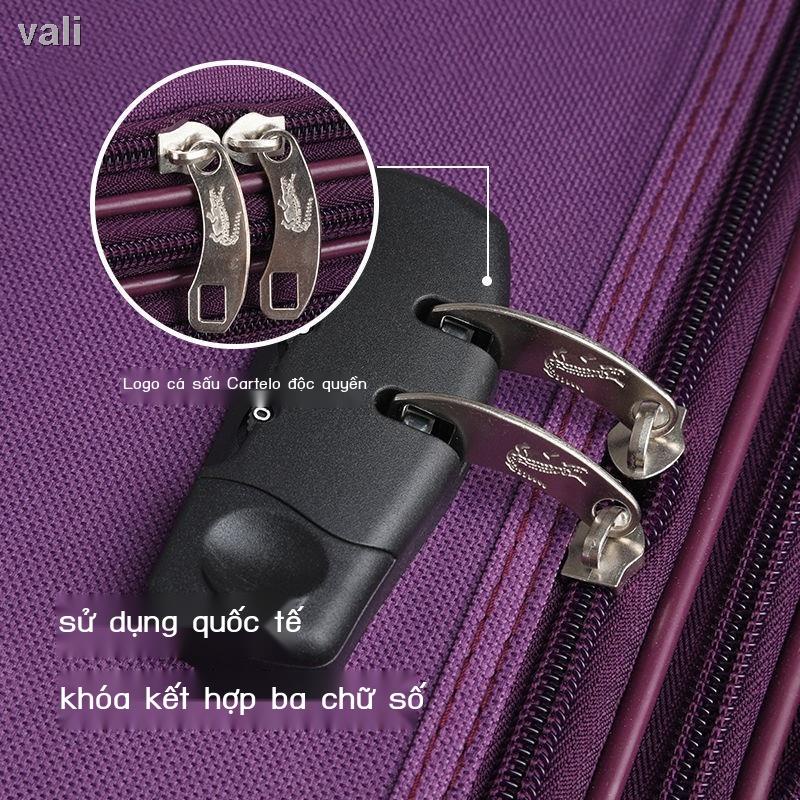 Vali công suất lớn cho nữ mạnh mẽ và bền chắc và bền cho nam vải Oxford bánh xe đa năng vali mật khẩu vali 28 inch