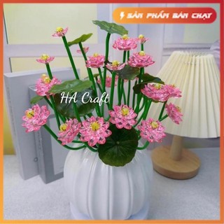 Set vật liệu tự làm bình hoa sen nhựa DIY trang trí mẫu mới 2023