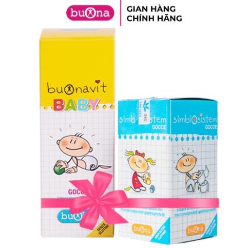 Combo Men Vi Sinh Buona Simbiosistem & Vitamin Tổng Hợp Buonavit Baby, Khỏe Tiêu Hóa, Tăng Hấp Thu, 