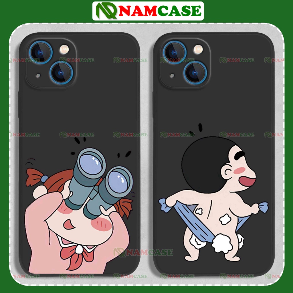 Ốp lưng iphone Shin Cậu bé bút chì cặp đôi hoạt hình cute ngộ nghĩnh dễ thương ip 6/6s/7/8/X/XS/11/12/13/14 Pro Plus max