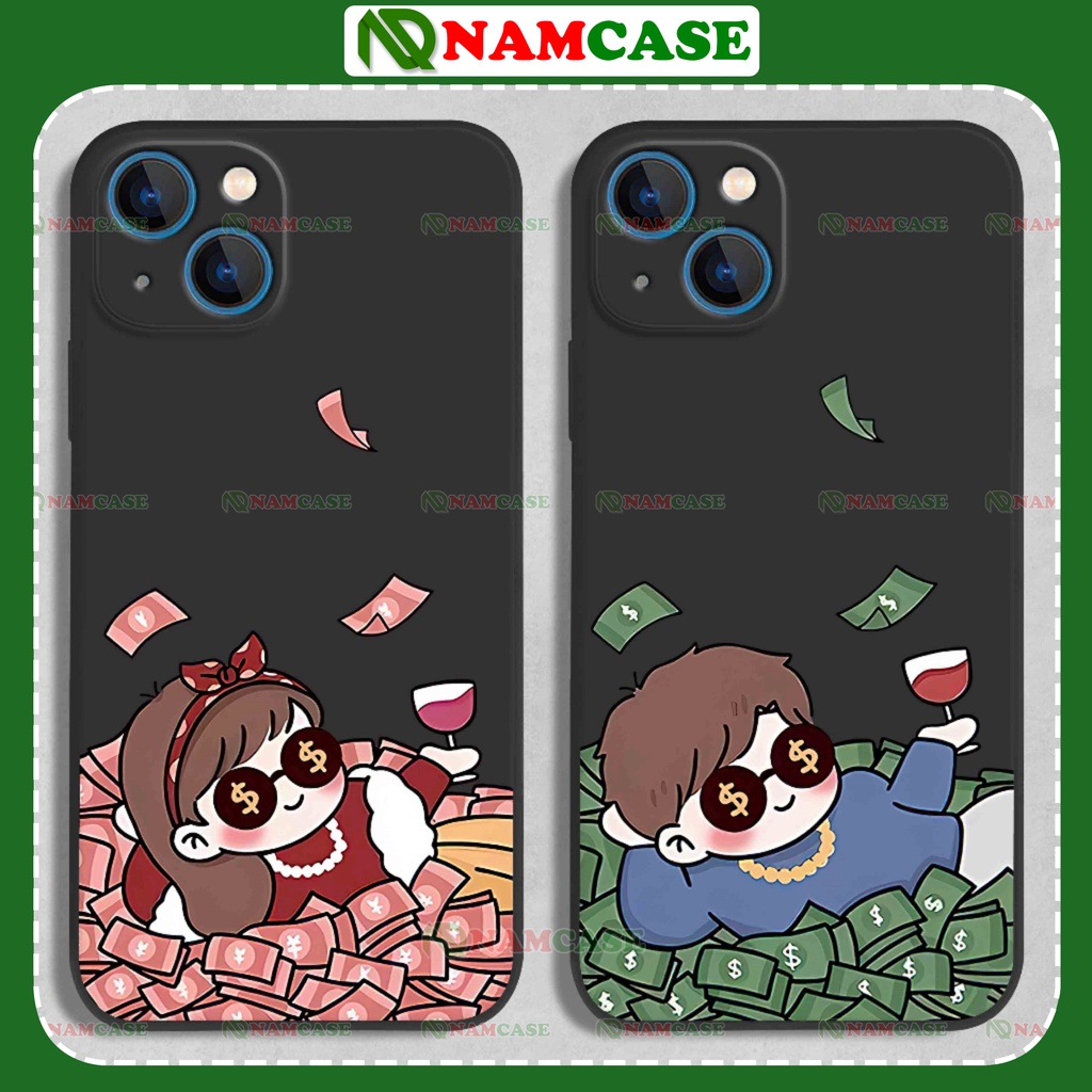 Ốp lưng iphone cặp đôi hoạt hình cute ngộ nghĩnh dễ thương đẹp độc lạ cho cho ip 6/6s/7/8/X/XS/11/12/13/14 Pro Plus Max