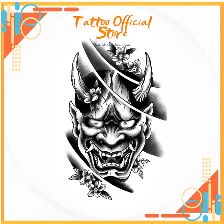 Hình Xăm Dán Tạm Thời Quỷ Chém 11cm X 18cm Chống Thấm Nước 15 Ngày Hot Trend 2023