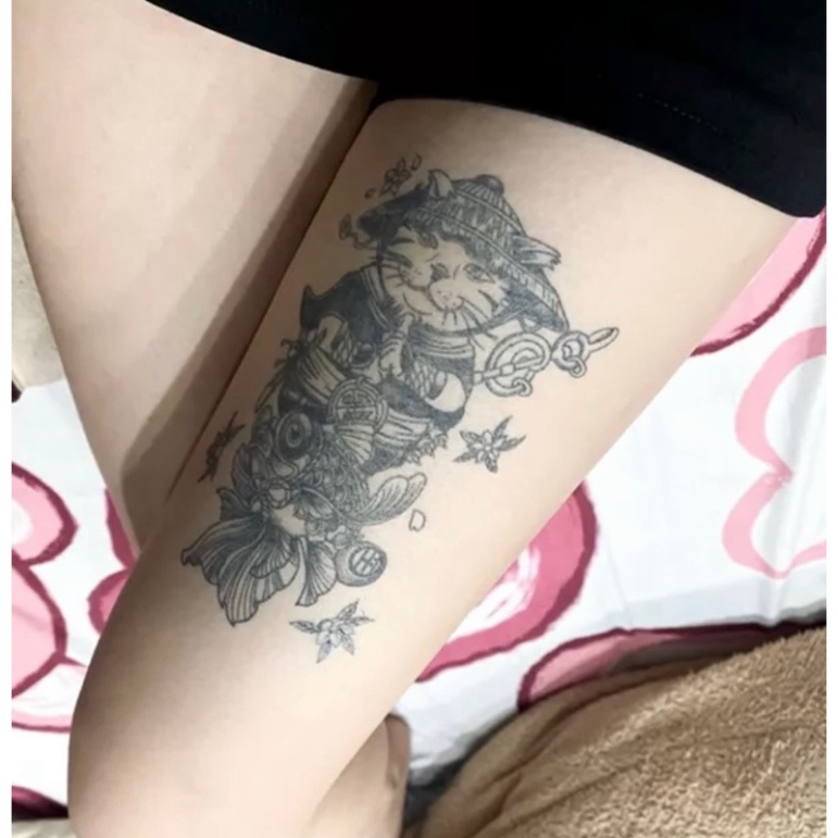 Hình Xăm Dán Tạm Thời Quỷ Chém 11cm X 18cm Chống Thấm Nước 15 Ngày Hot Trend 2023