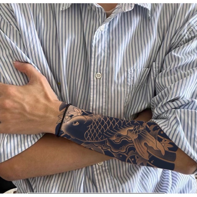 Hình Xăm Dán Tạm Thời Kín Tay 17cm X 24cm Chống Thấm Nước 15 Ngày Hot Trend 2023