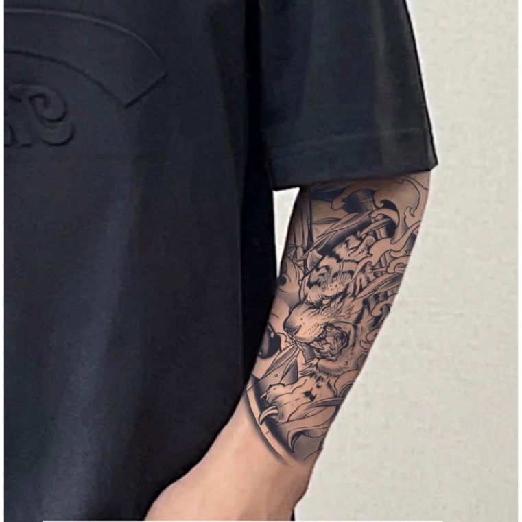 Hình Xăm Dán Tạm Thời Kín Tay 17cm X 24cm Chống Thấm Nước 15 Ngày Hot Trend 2023