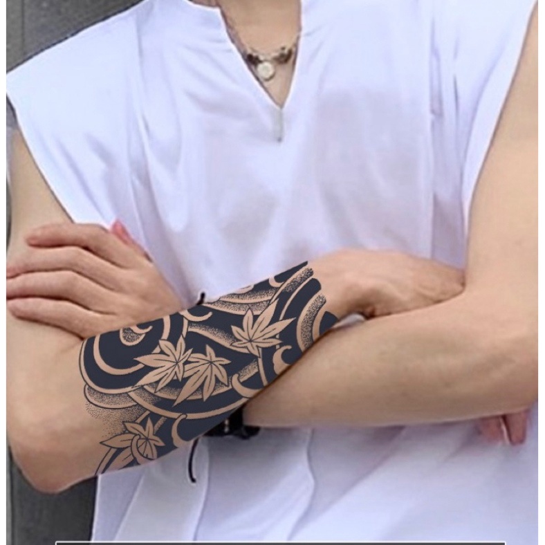 Hình Xăm Dán Tạm Thời Kín Tay 17cm X 24cm Chống Thấm Nước 15 Ngày Hot Trend 2023