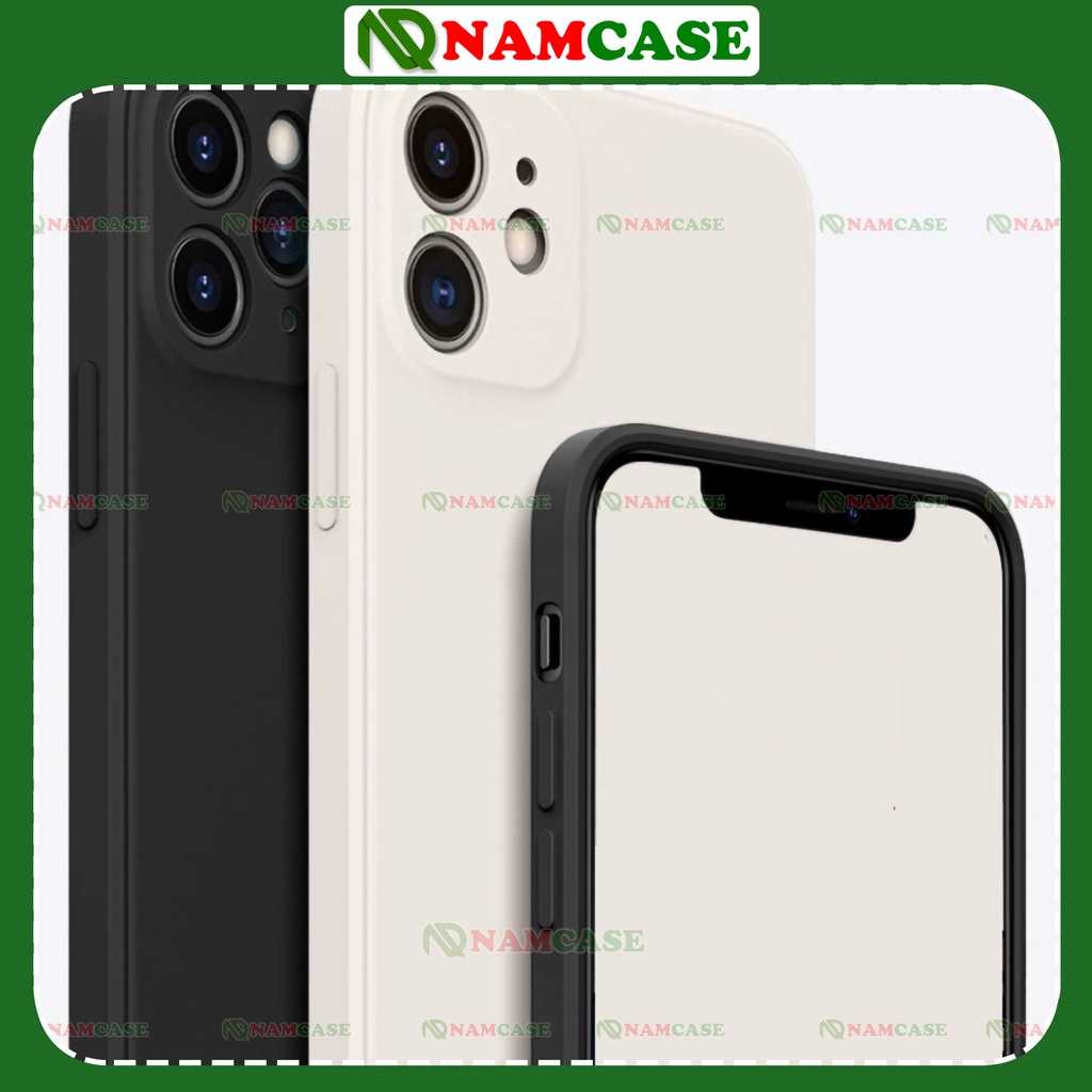 Ốp lưng iphone thương hiệu thời trang cạnh vuông silicon dẻo bảo vệ camera cho ip 6/6s/7/8/X/XS/11/12/13/14 Pro Plus Max