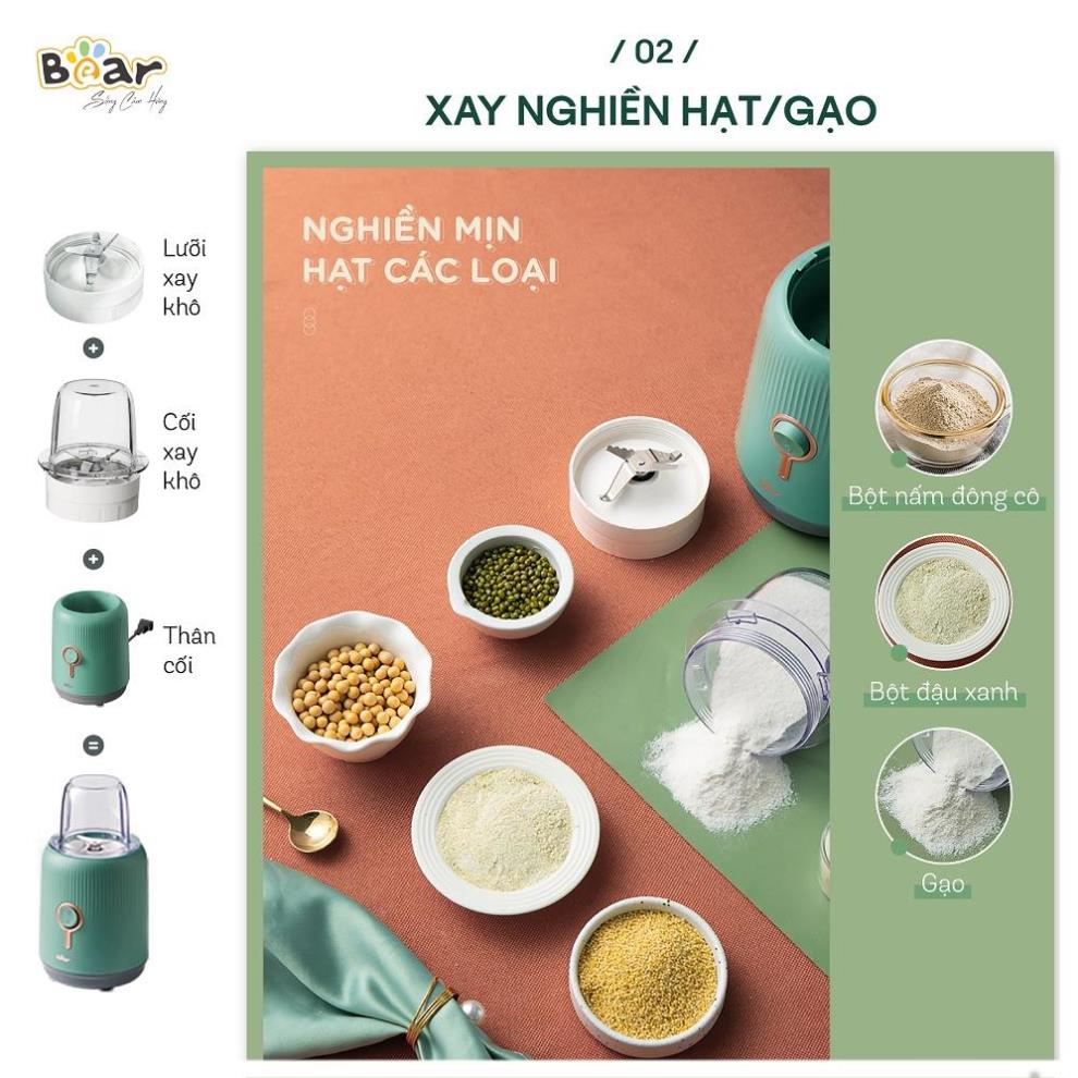 Máy Xay ăn Dặm Đa năng 3 Cối BEAR Xay Thịt, Xay Đồ Khô, Xay Đồ Ăn Dặm Công Suất Lớn