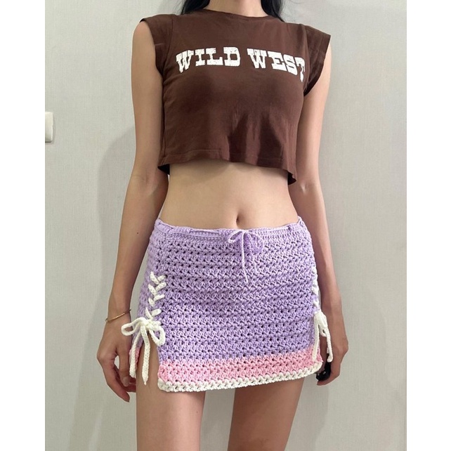Amormio | Chân váy chữ a len móc handmade