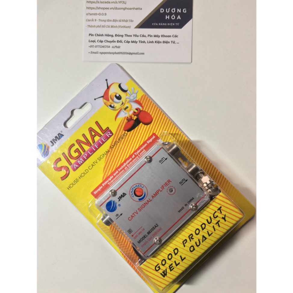 Bộ Chia Khuếch Đại Sóng Truyền Hình Cáp 1 Ra 2 JMA