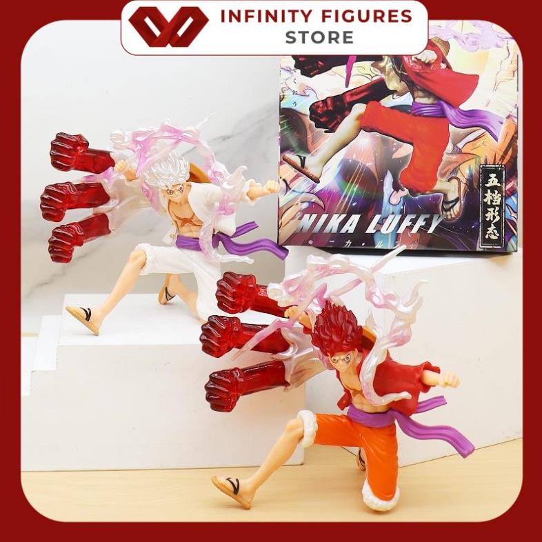 Tặng LED Mô hình nhân vật Luffy gear 5 nika tổng hợp các trạng thái |Figure anime one piece đồ chơi decor trang trí làm