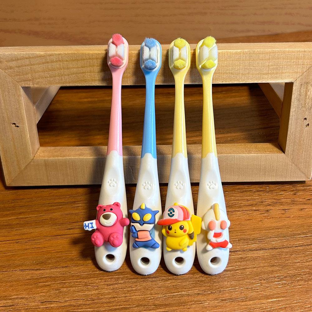 Bàn Chải Đánh Răng Lông Mềm Hình Pikachu Dễ Thương Cho Bé Từ 3-6 - 12 Tuổi