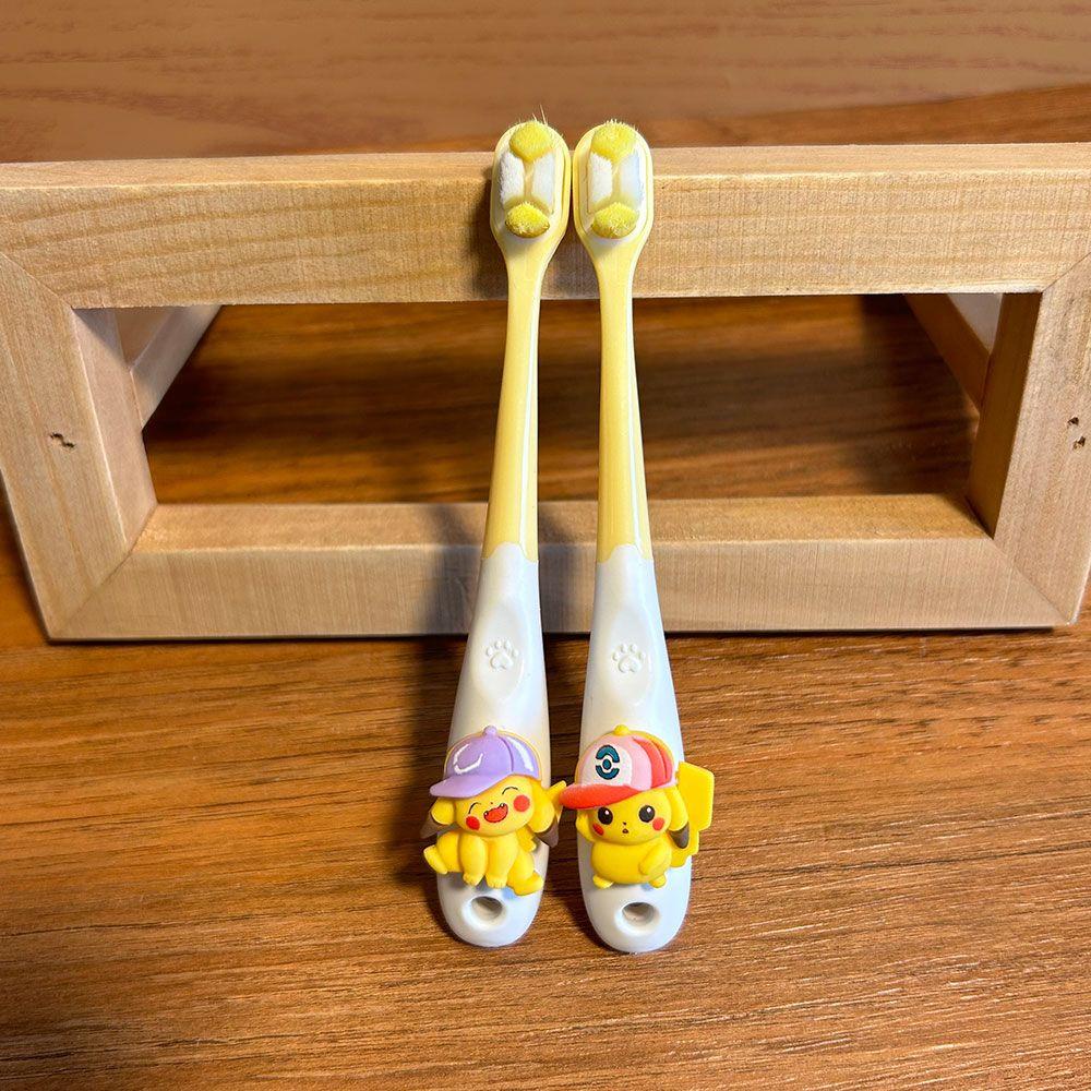 Bàn Chải Đánh Răng Lông Mềm Hình Pikachu Dễ Thương Cho Bé Từ 3-6 - 12 Tuổi