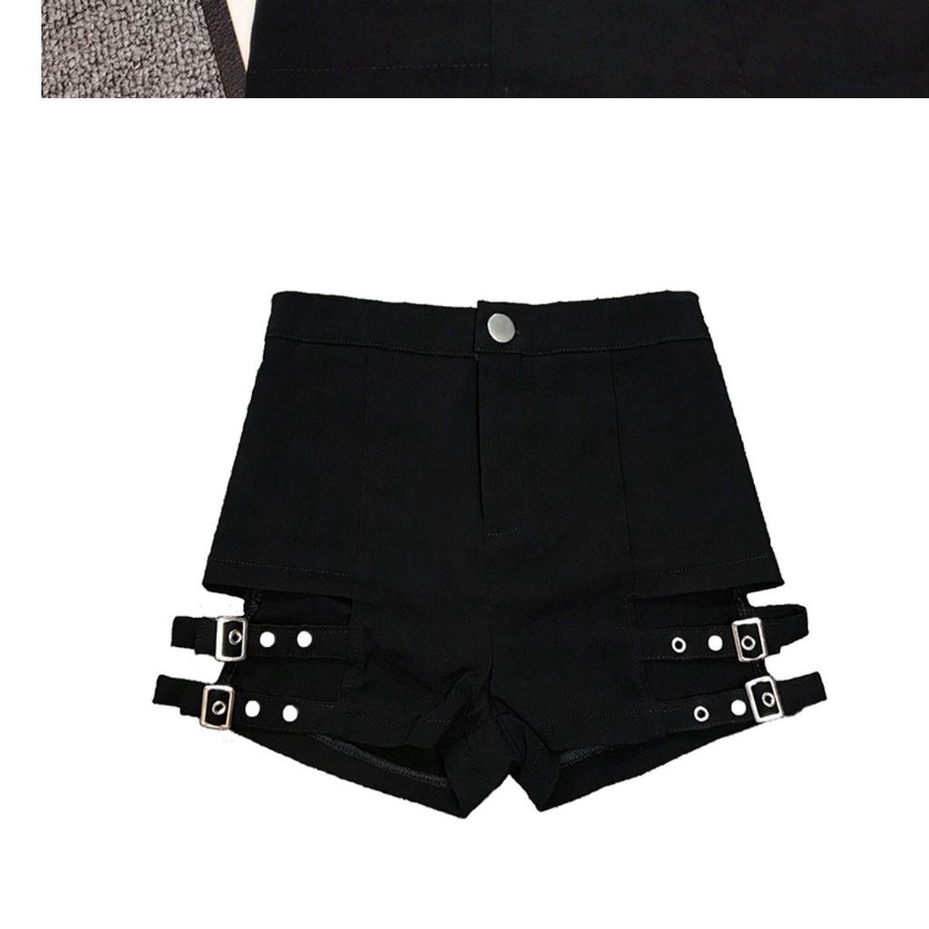 Jiashucheng Quần Short Lưng Cao Co Giãn Khoét Rỗng Gợi Cảm Cho Nữ Sinh / Nhảy Jazz / Nhảy Múa Phiên Bản Hàn Quốc Hot