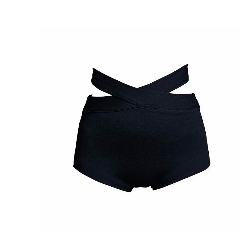 Jiashucheng Áo Dệt Kim Ngắn Dáng Ôm Nâng Mông Thiết Kế Đan Chéo Gợi Cảm Cho Nữ Sinh Trình Diễn Jazz