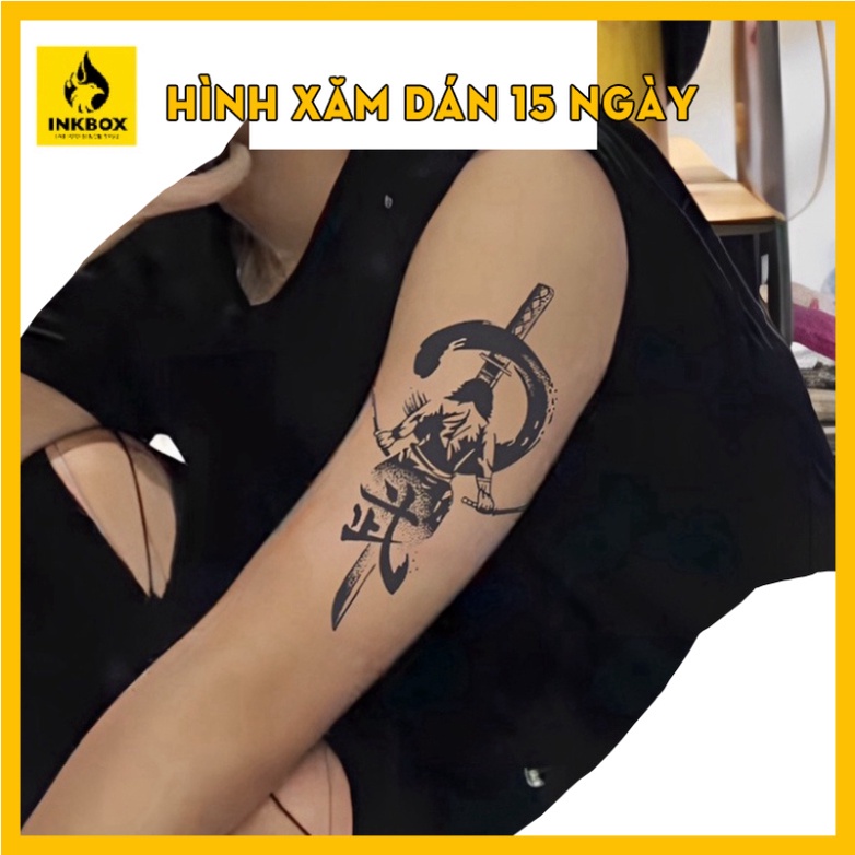 Hình Xăm Dán Tạm Thời Vòng Tay Nhật Cổ 11cm X 18cm Chống Thấm Nước 15 Ngày Hot Trend 2023