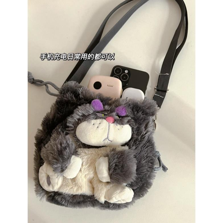 Túi Đeo Chéo Hình Mèo Lucifer Hoạt Hình Dễ Thương Thời Trang Thu Đông Cho Nữ