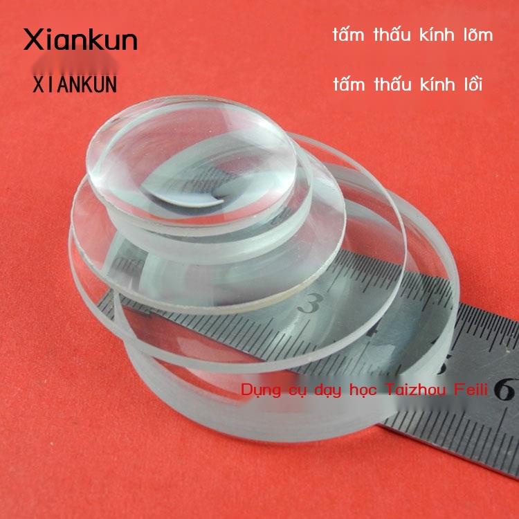 ☁┅✣Thấu kính lồi thấu kính lõm đường kính thấu kính 3cm4cm5cm10cm kính lúp gương thu nhỏ kính thiên văn Galileo