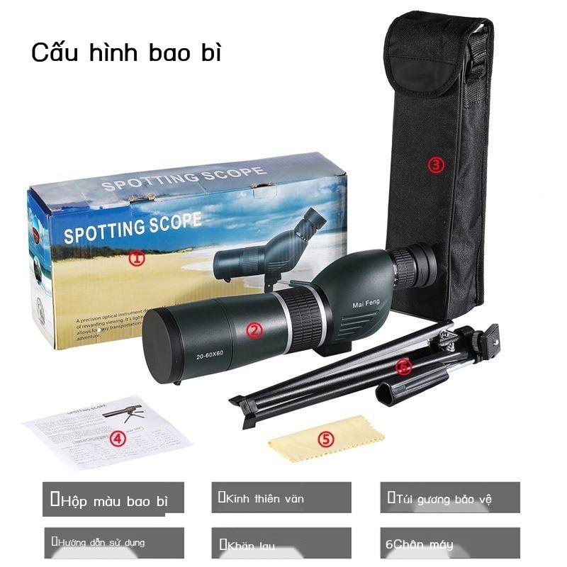 ✒❦Kính viễn vọng một mắt Maifeng 20-60X60 công suất cao độ nét cao tầm nhìn ban đêm ánh sáng yếu gương ngắm chim có độ p