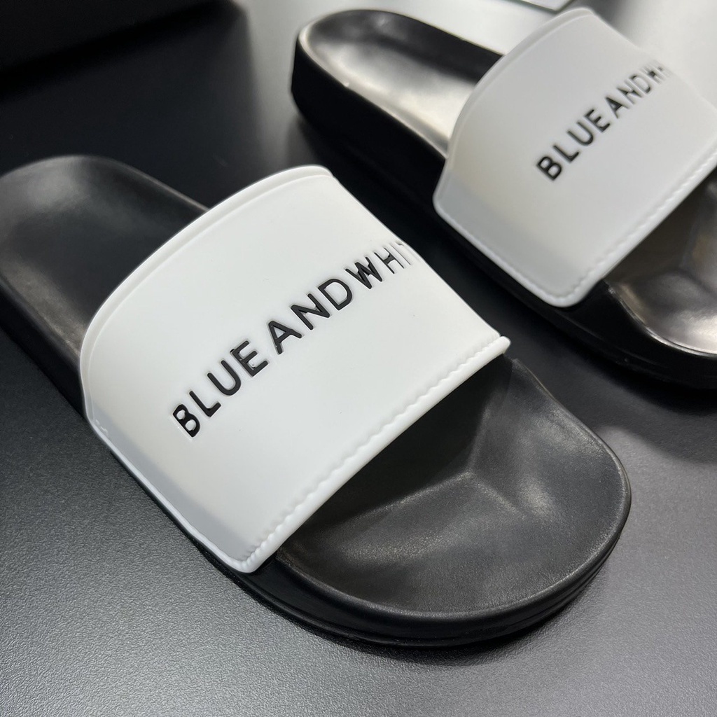 Dép Nam Nữ quai ngang BLUE AND WHITE Dép Thời Trang siz 36 - 43