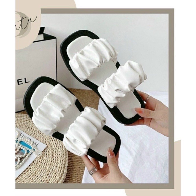 Dép nữ quai chéo bèo nhúm đế siêu nhẹ,êm chân ,cực xinh hottrend mới 2023