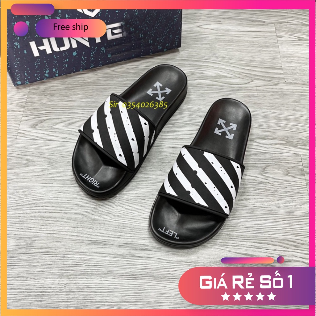Dép Nam Nữ Quai Ngang OFF WHITE siêu dẹp HOT 2023