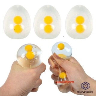 Trứng bóp trút giận 2 lòng đỏ quả trứng gà lòng đào squishy mochi