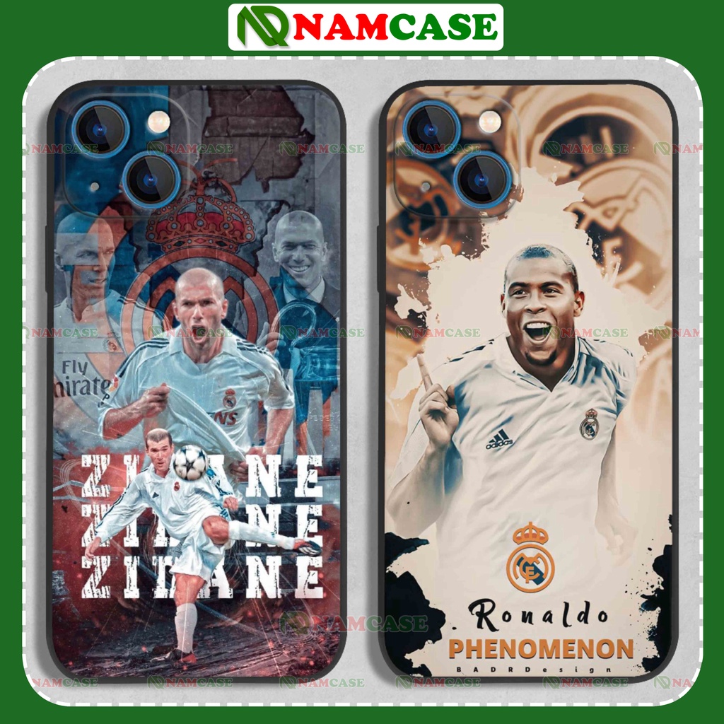 Ốp lưng iphone cầu thủ bóng đá zidan ronaldo cạnh vuông chống sốc silicon dẻo ip 6/6s/7/8/X/XS/11/12/13/14 Pro Plus Max