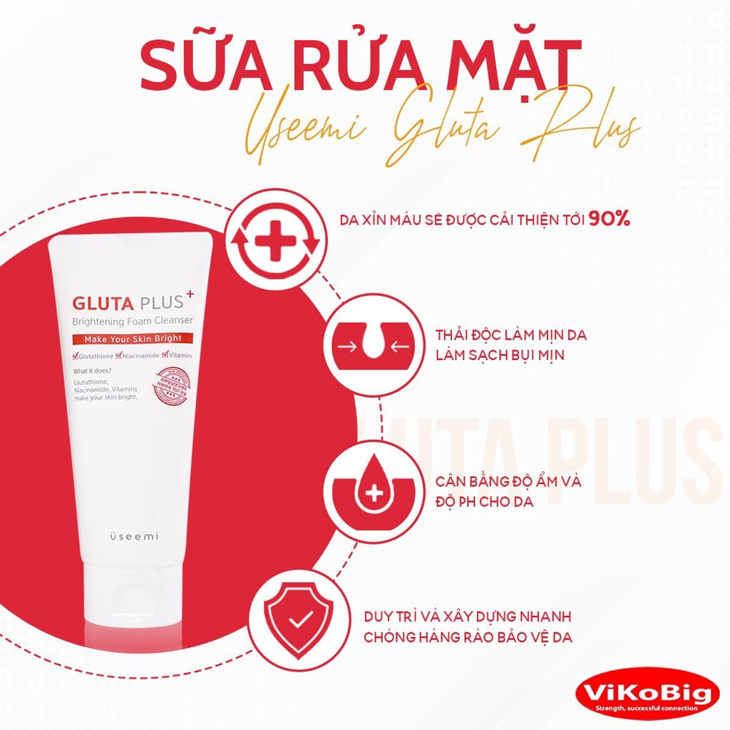 Sửa Rửa Mặt Kích Trắng Da Gluta Plus 150ml