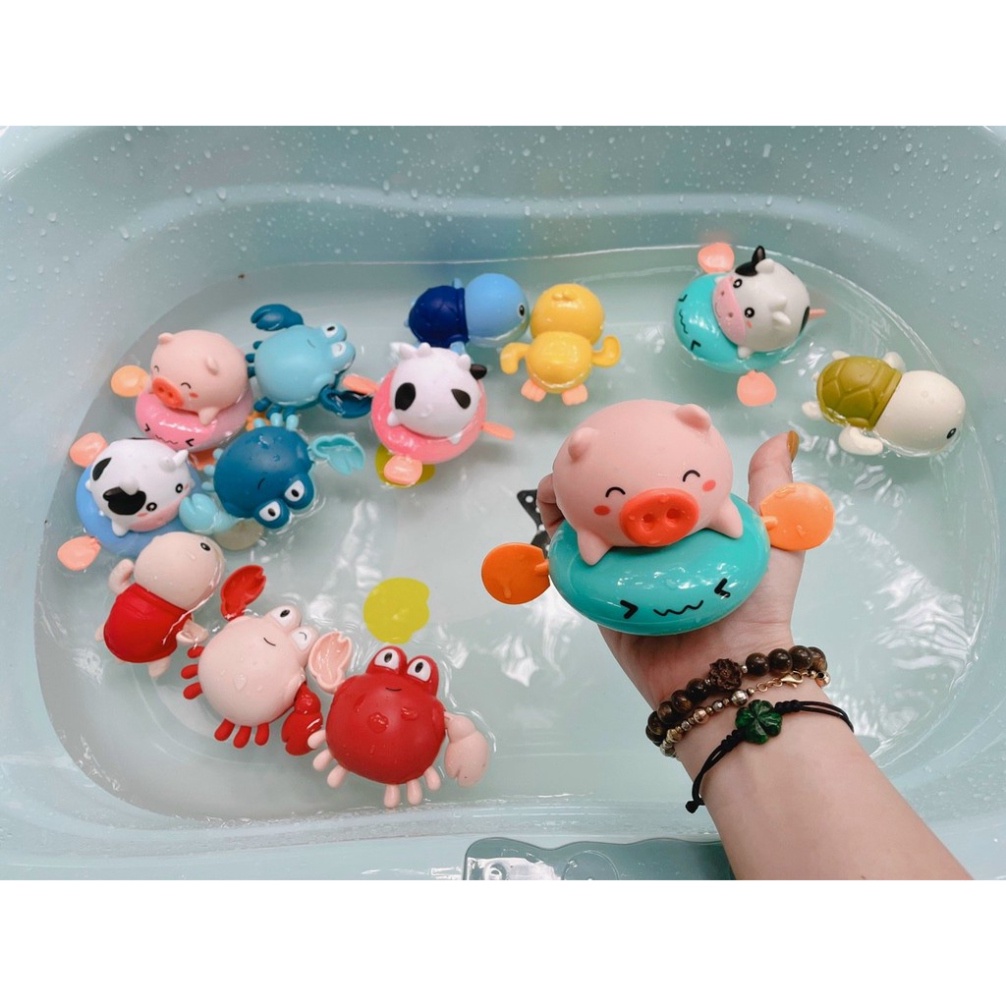 Đồ Chơi Nhà Tắm Cho Bé Rùa, vịt, lơn, bò Bơi Siêu Đáng Yêu Cho Bé Dùng Để Chơi trong nhà tắm khi tắm