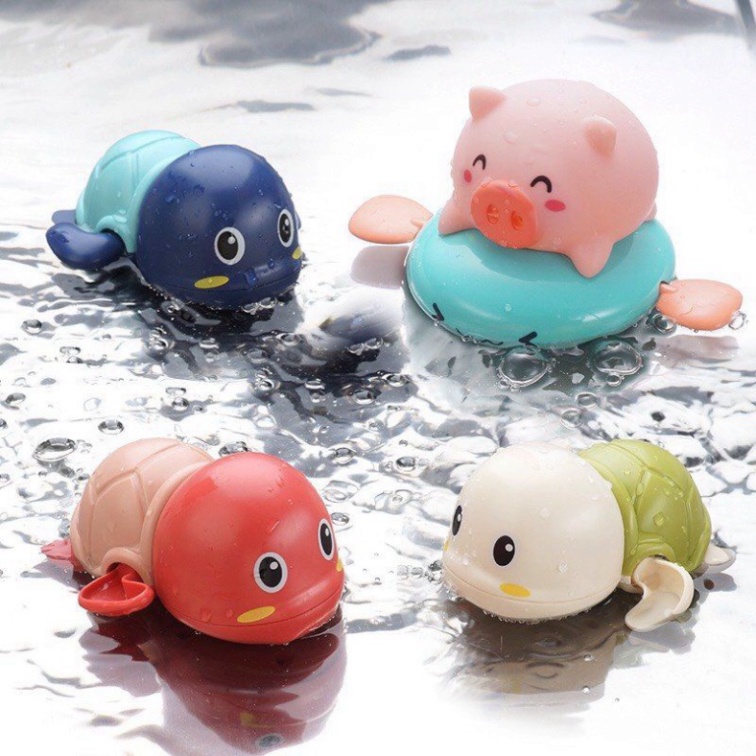 Đồ Chơi Nhà Tắm Cho Bé Rùa, vịt, lơn, bò Bơi Siêu Đáng Yêu Cho Bé Dùng Để Chơi trong nhà tắm khi tắm