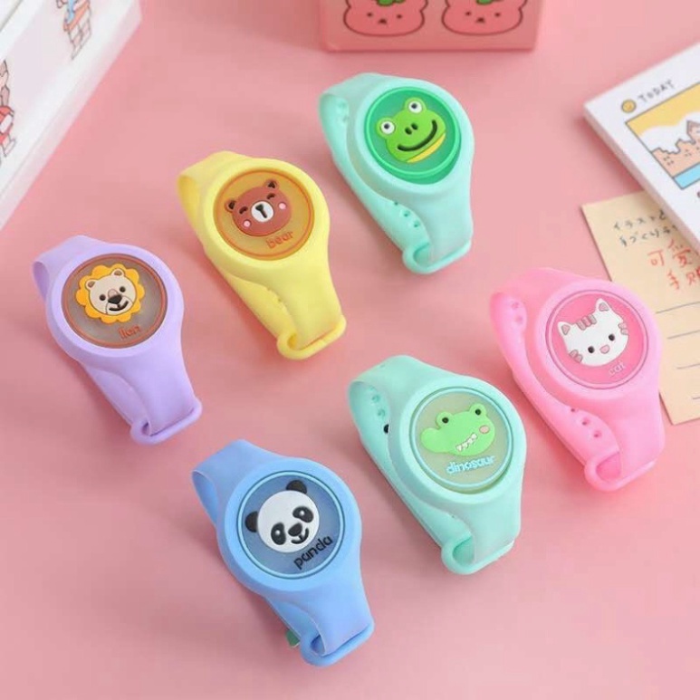 Đồng hồ đeo tay chống muỗi silicon hình con vật đáng yêu phát sáng cho bé, giúp bé tránh xa được côn trung