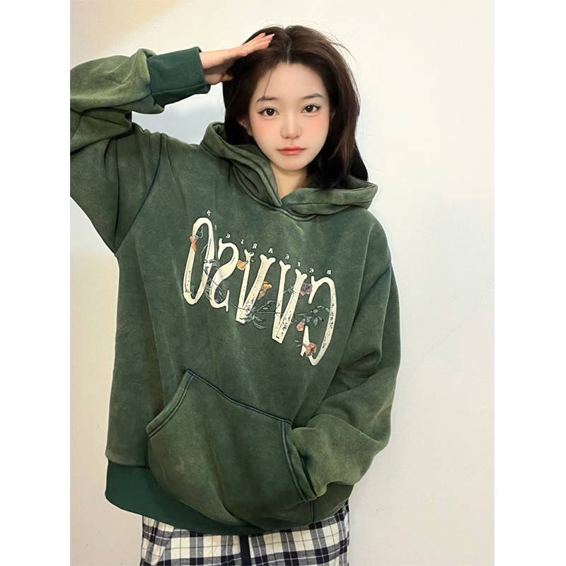 O Sweater Có Mũ Trùm Đầu in Hình Bộ Xương Đường Phố Mỹ O Kho C D Kim Tay D I Xiaozi Phù Hợp Mùa Thu Đông Dành Cho Cặp Đôi