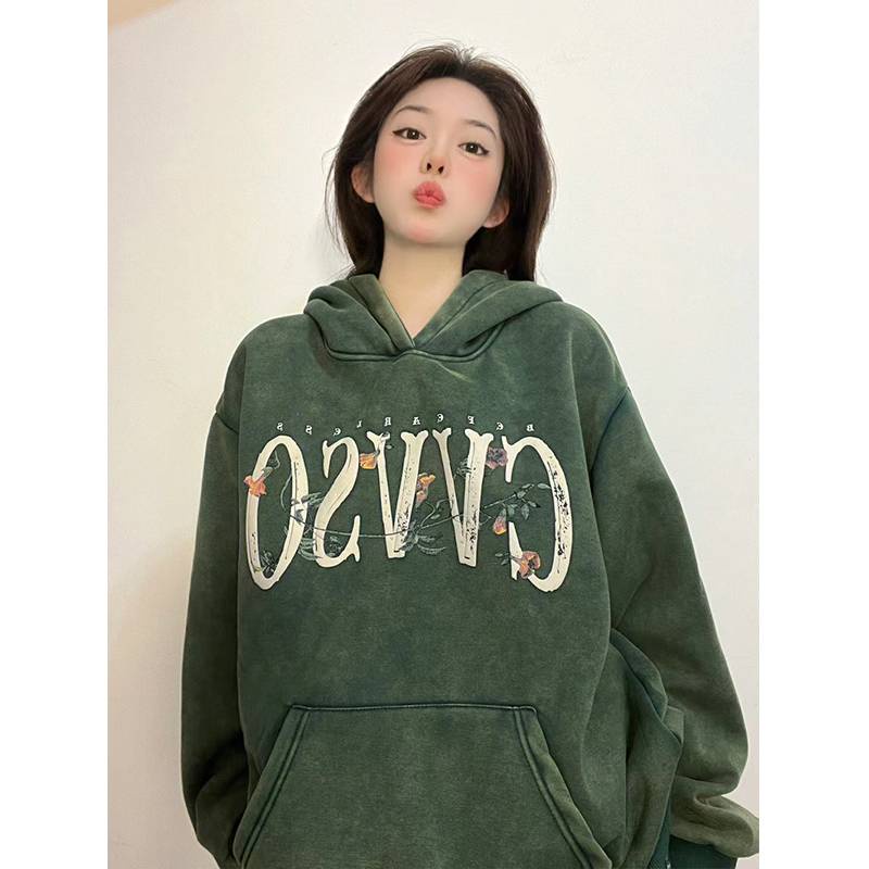 O Sweater Có Mũ Trùm Đầu in Hình Bộ Xương Đường Phố Mỹ O Kho C D Kim Tay D I Xiaozi Phù Hợp Mùa Thu Đông Dành Cho Cặp Đôi