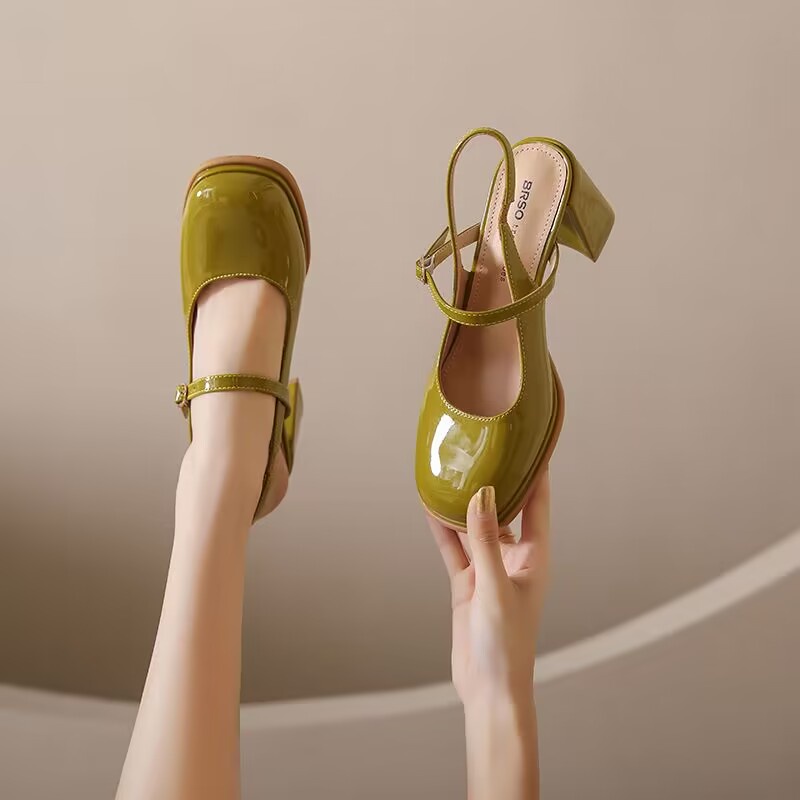 Giày cao gót túi xách thô và thời trang mới