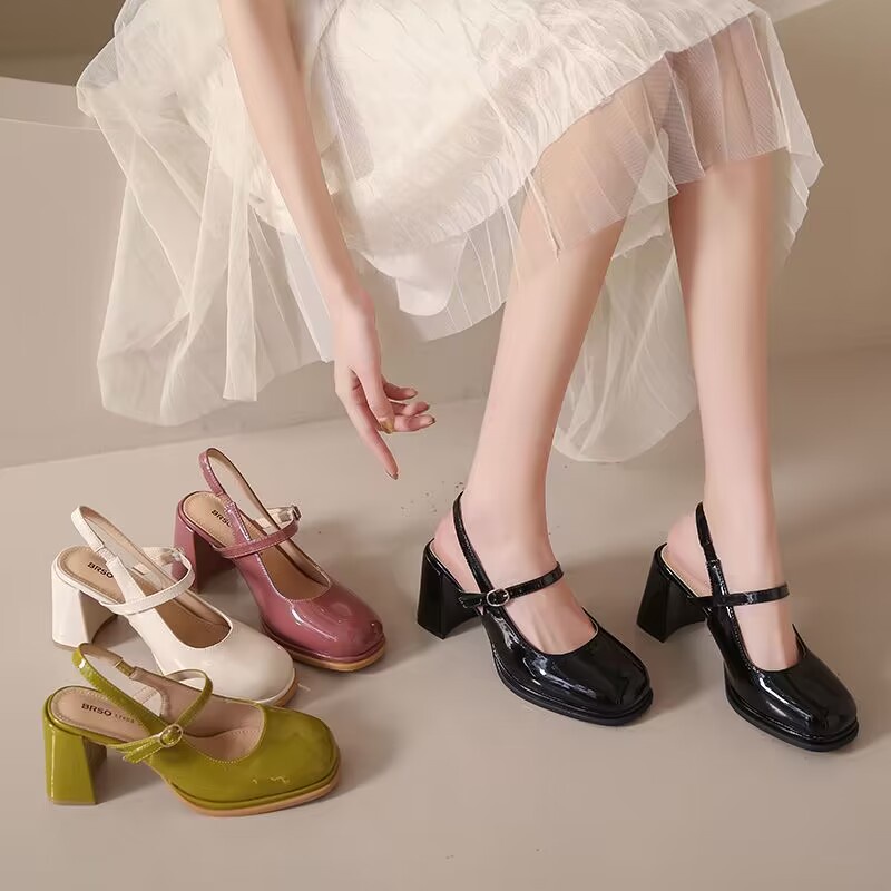 Giày cao gót túi xách thô và thời trang mới