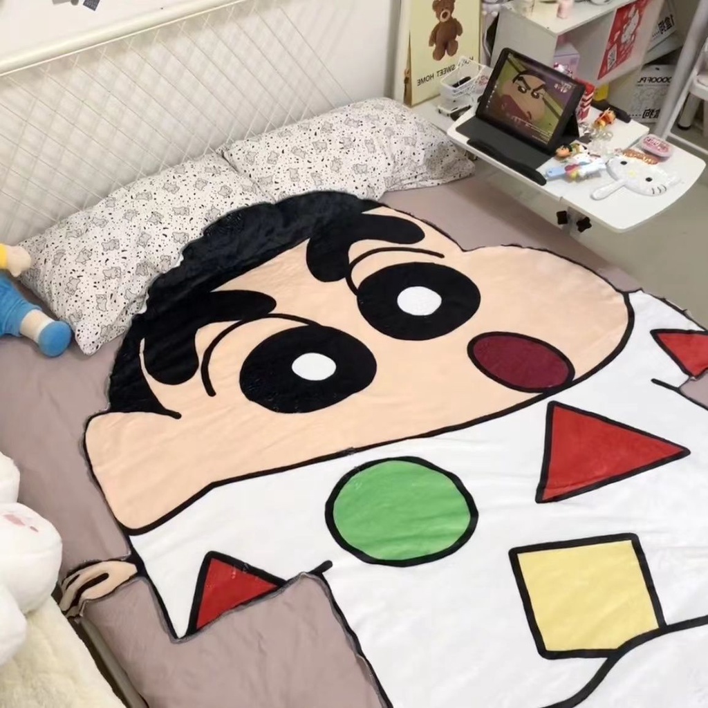 Chăn Bông Mỏng Điều Hòa Nhiệt Độ Hình Shin-chan Dễ Thương Mùa Hè