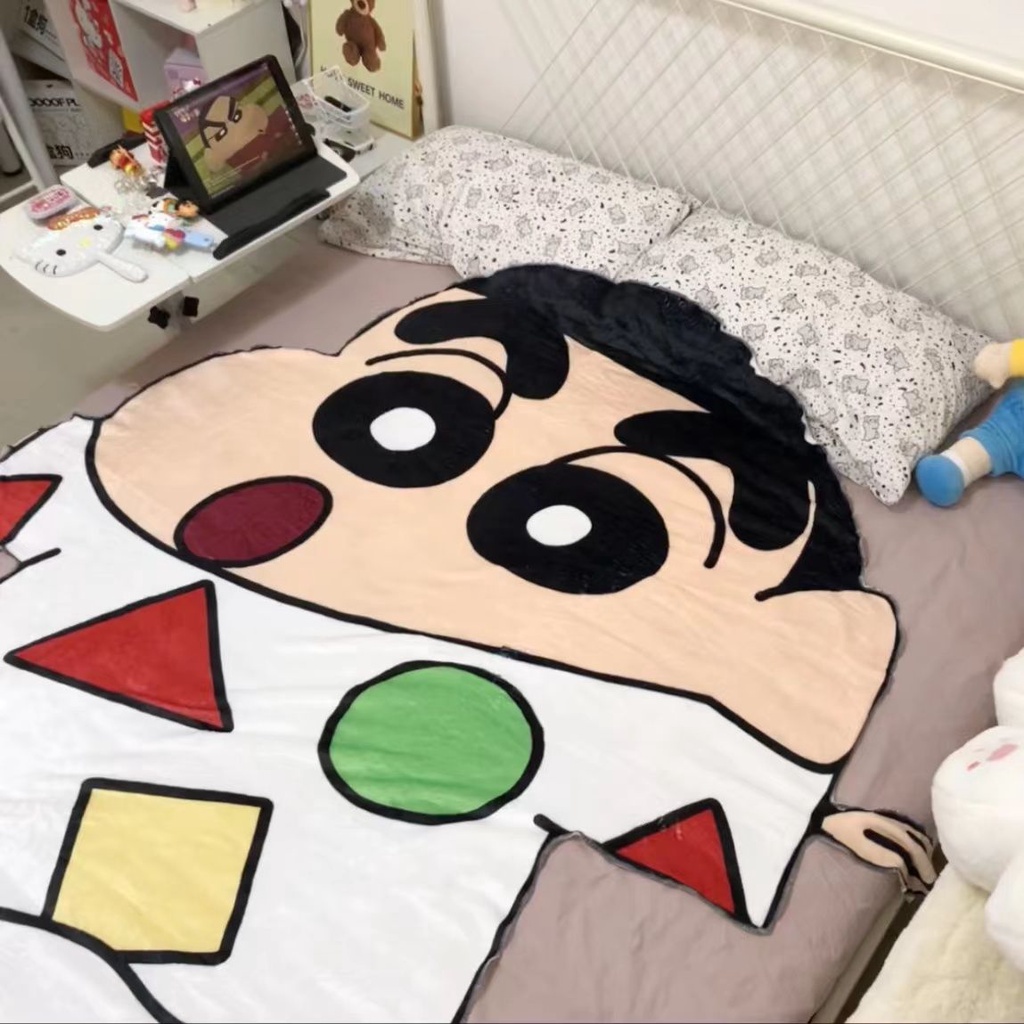 Chăn Bông Mỏng Điều Hòa Nhiệt Độ Hình Shin-chan Dễ Thương Mùa Hè