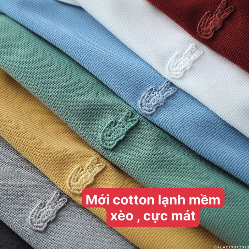 Áo Thun Nam Slimfit POLO BASIC LCST GOLF TRƠN khuy màu Xà Cừ Logo thêu dáng dài 6 màu hàng xuất xịn Có Big Size