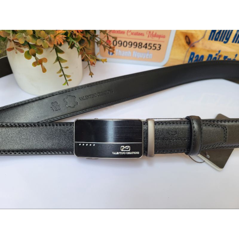 Thắt lưng nam Valentino Creations Malaysia mặt kéo, đầu gài, bản trượt fullbox