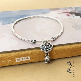 Lắc chân hoa sen sen / cá / phượng hoàng / cá koi bằng bạc 925 hạnh phúc và hạnh phúc