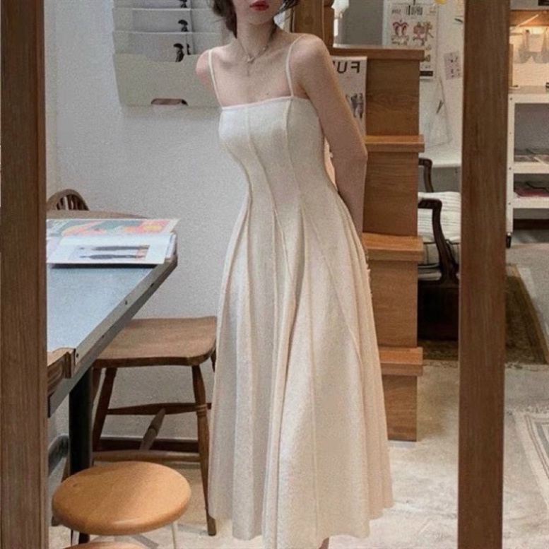 Đầm Xoè Dáng Dài Hai Dây Trơn Basic Siêu Hot 2023 CC138  HỎA TỐC GKT  HỎA TỐC TER