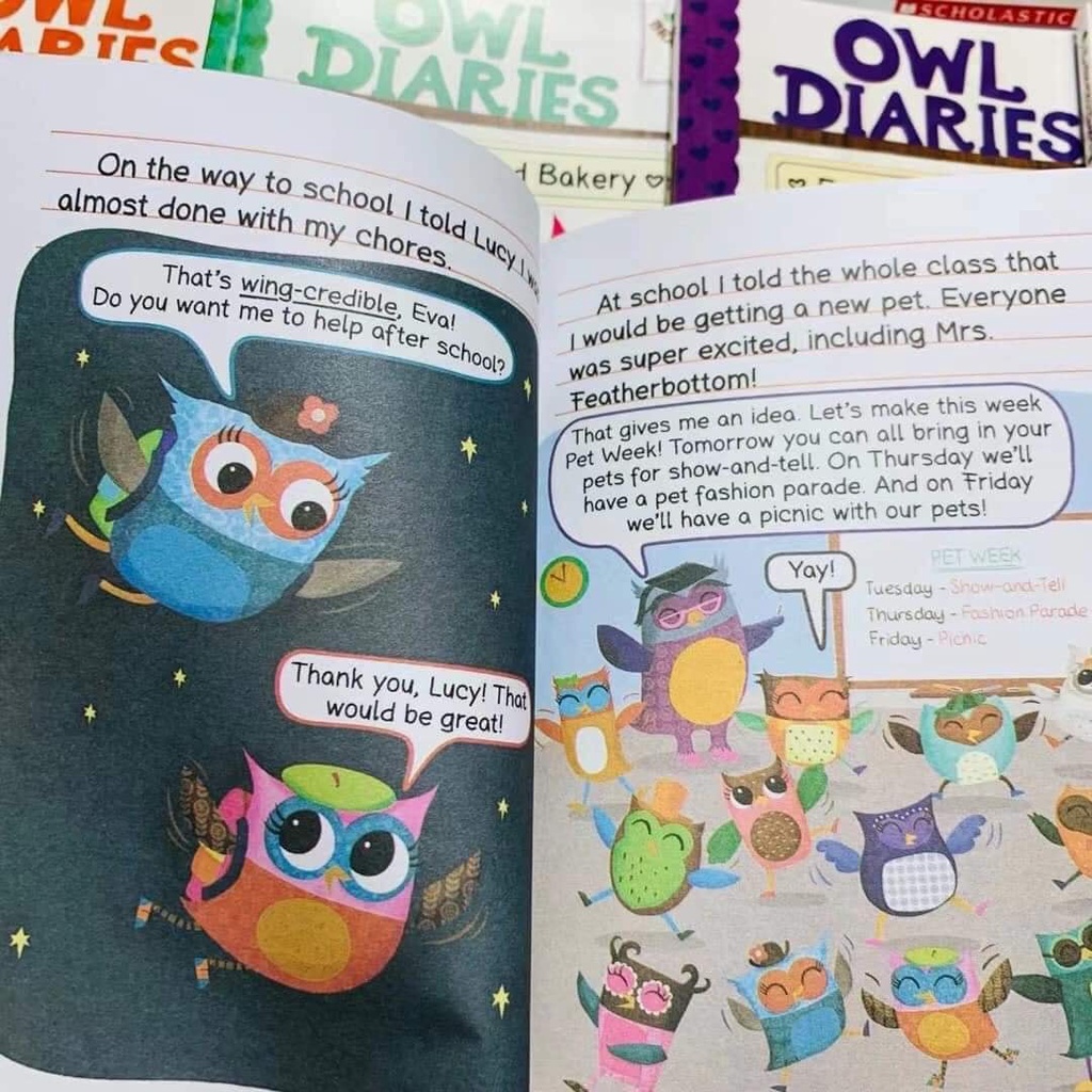 Hàng nhập 15q - Owl Diaries Scholastic