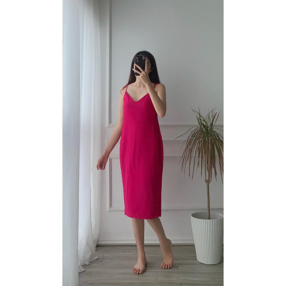 [Ảnh thật] [FreeShip] [Ảnh thật] Váy đũi dây buộc 3 ,màu HOT TREND | BigBuy360 - bigbuy360.vn