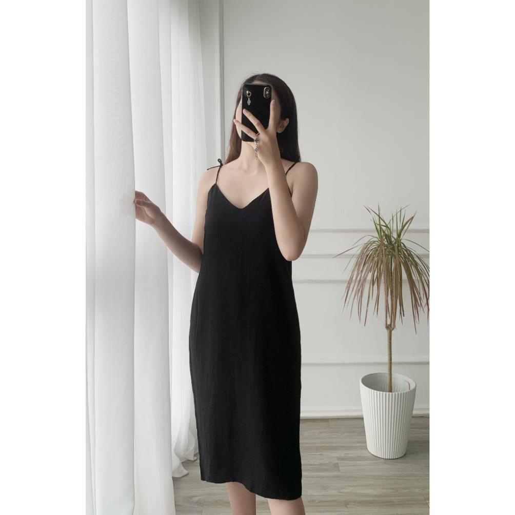 [Ảnh thật] [FreeShip] [Ảnh thật] Váy đũi dây buộc 3 ,màu HOT TREND | BigBuy360 - bigbuy360.vn