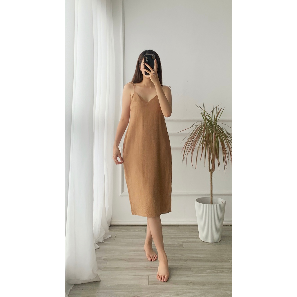 [Ảnh thật] [FreeShip] [Ảnh thật] Váy đũi dây buộc 3 ,màu HOT TREND | BigBuy360 - bigbuy360.vn