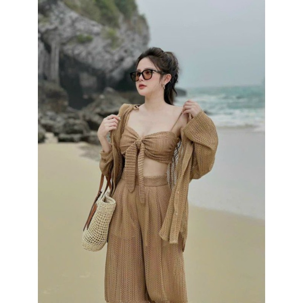 Set bikini 3 món đi biển